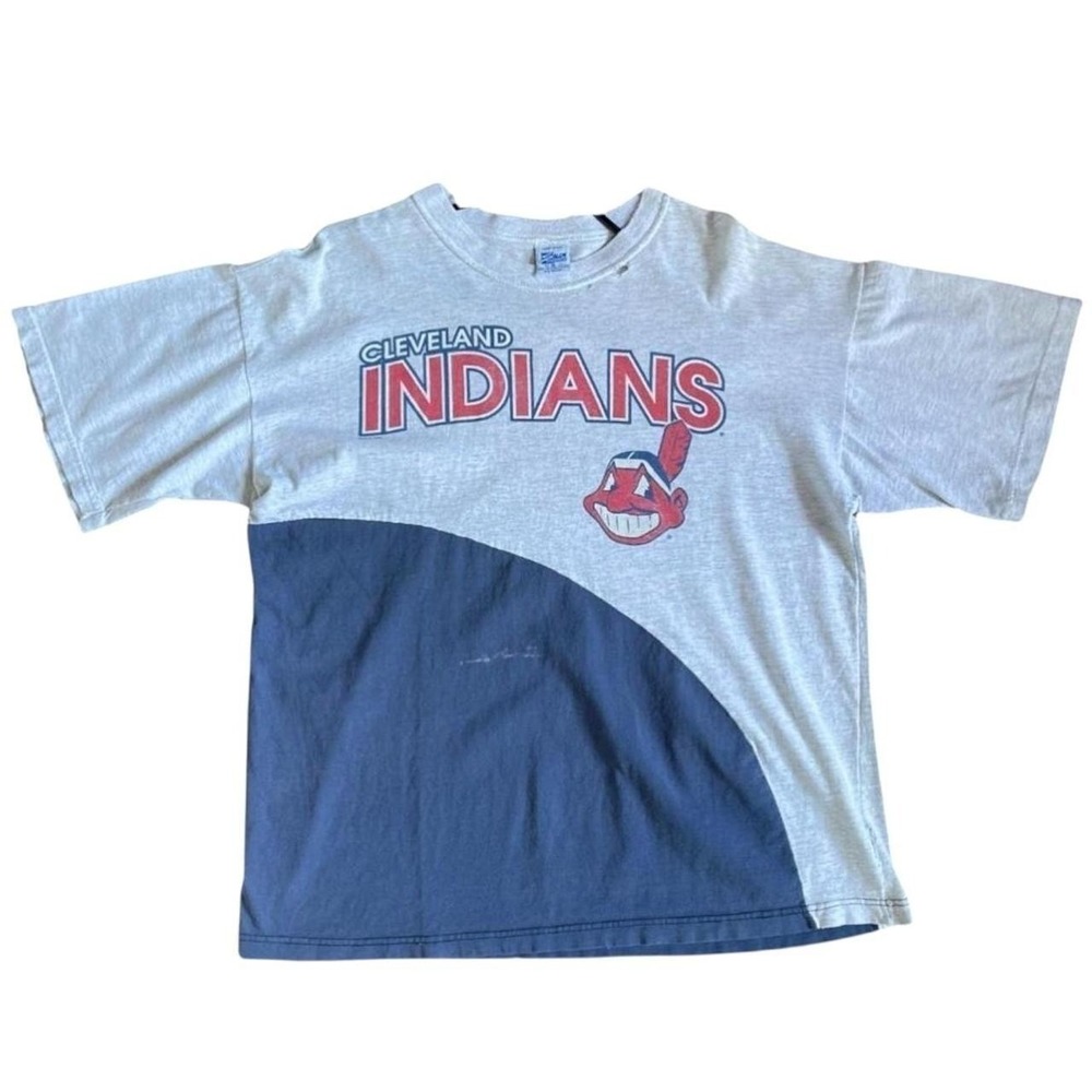 Vintage 90s Cleveland Guardians MLB Baseball Two Tone T-shirt Salem Sports USA